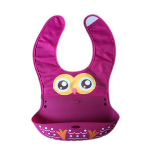 Cartoon silicone baby bib