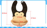 Cartoon silicone baby bib