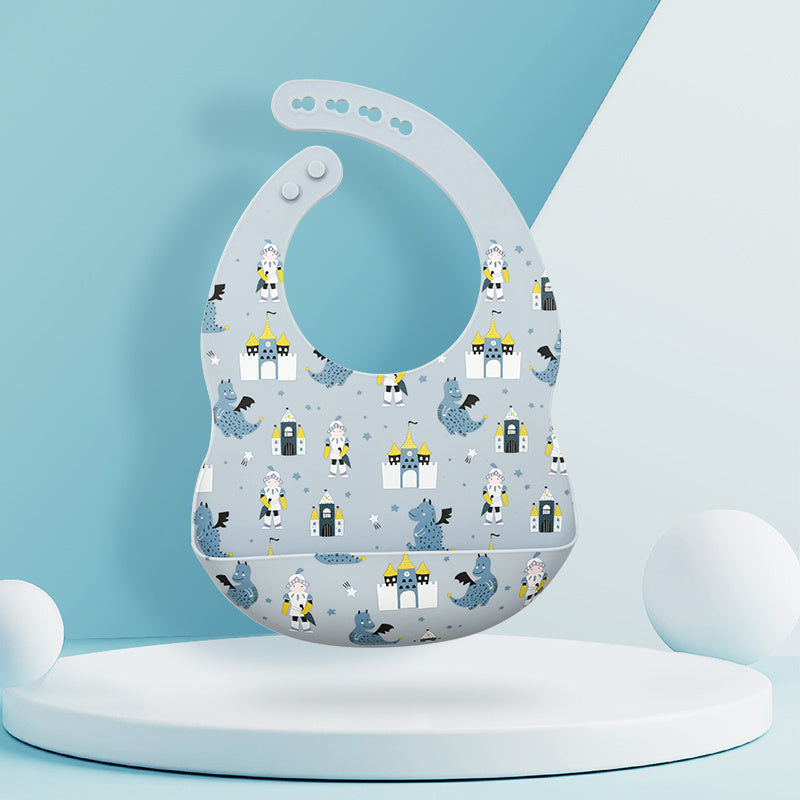 Silicone baby eating bib