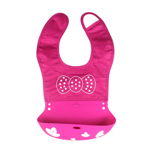 Cartoon silicone baby bib