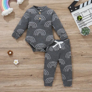 Newborn Baby Bodysuits + Elastic Pants